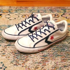 Converse Star Player White Blue Red Shoes